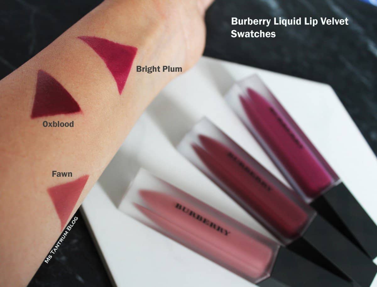 Burberry Liquid Lip Velvet Swatches on Ms Tantrum Blog