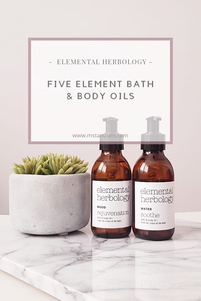 Elemental Herbology five elements bath and body oils