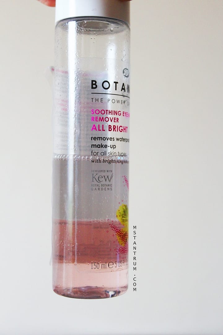 Botanics all bright soothing eye makeup remover